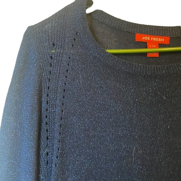 Joe Fresh sparkly blue light sweater size L - Picture 2 of 4